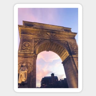 Washington Square Park Pastel Sunset Arch Sticker